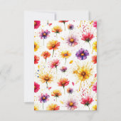 ブックとリング テーマの感謝カード 招待状 (裏面)