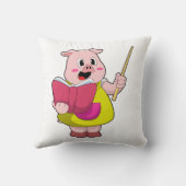 ブックと先生としての豚 クッション (裏面)