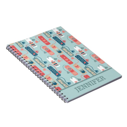 ブックと読のテーマ付きブックマパターン（の模様が）あるーク ノートブック (右側)