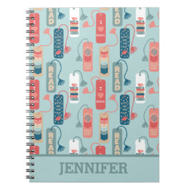 ブックと読のテーマ付きブックマパターン(の模様が)あるーク ノートブック