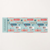 ブックと読のテーマ付きブックマパターン(の模様が)あるーク ヨガマット (正面(横))