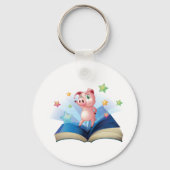 ブックのキーチェーン上の豚踊り キーホルダー (裏面)