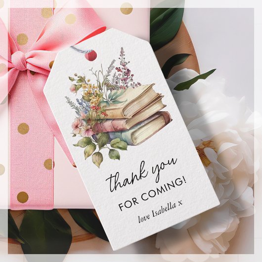 ブックのテーマ |赤ちゃんシャワーありがとうございました ギフトタグ