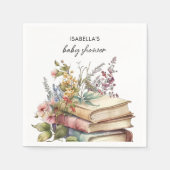 ブックのテーマ |赤ちゃんシャワー スタンダードカクテルナプキン (正面)