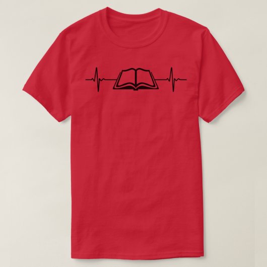ブックのハートビートブックラバー1 Tシャツ (デザイン正面)