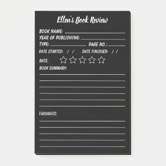 ブックのパーソナライズされたレビューと情報に関する注意 ポストイット