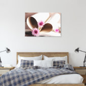 ブックのページをハート化する キャンバスプリント (インサイチュ (寝室))