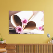 ブックのページをハート化する キャンバスプリント (インサイチュ (リビング))