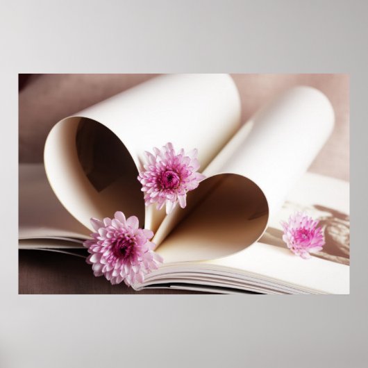 ブックのページをハート化する ポスター (正面)