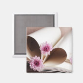 ブックのページをハート化する マグネット (正面/裏面)