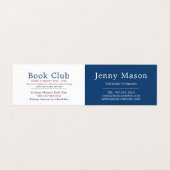 ブックの列，ブッククラブ詳細 名刺 (内部フラット)