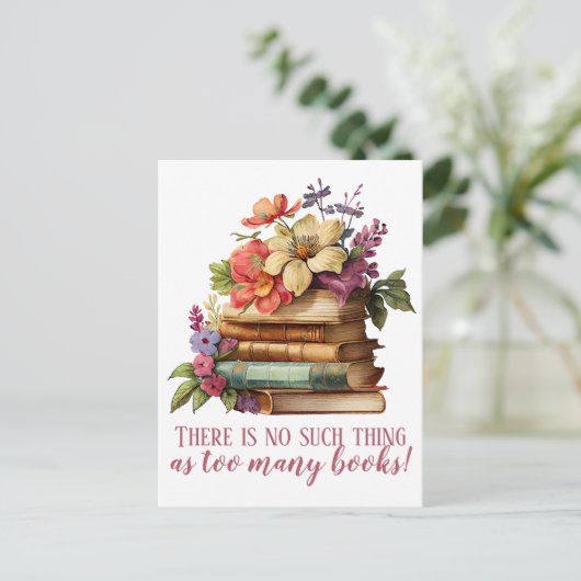 ブックの恋人が多すぎるブックフローラ ポストカード (スタンド正面)