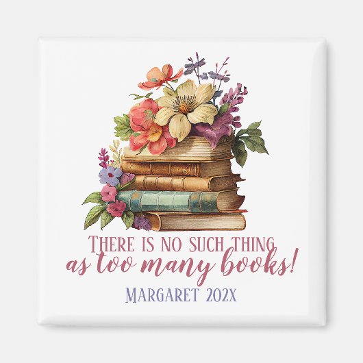 ブックの恋人が多すぎるブックフローラ マグネット (正面)