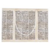 ブックの恋人の辞書ページ抱き枕 ラージペーパーバッグ (裏面)