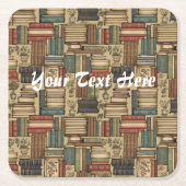 ブックの恋人 スクエアペーパーコースター (正面)