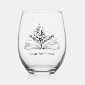 ブックの恋人 ステムなしワイングラス (正面)