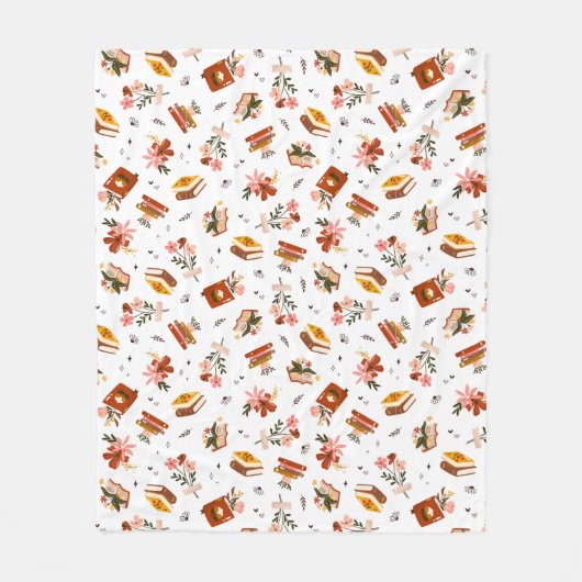 ブックの愛好家 フリースブランケット (正面)