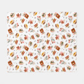 ブックの愛好家 フリースブランケット (正面(横))