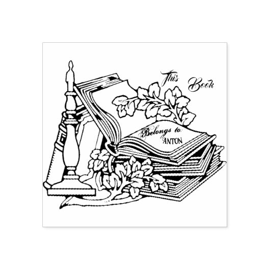 ブックの所有権スタンプを開く ラバースタンプ (インプリント)