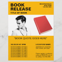 ブックの署名とリリースのフライヤー – 作家コレクション