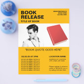 ブックの署名とリリースのフライヤー – 作家コレクション チラシ (シングル)