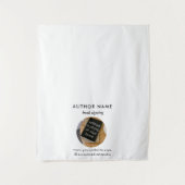 ブックの署名作家プロモーションテーブルランナーバナー タペストリー (正面)