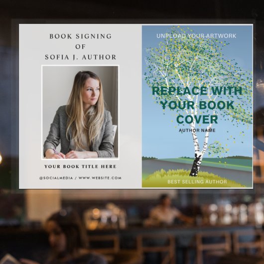 ブックの起動の署名lプロモーション作家ブック ウィンドウサイン