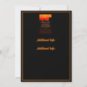 ブックの起動イベントブラック 招待状 (裏面)