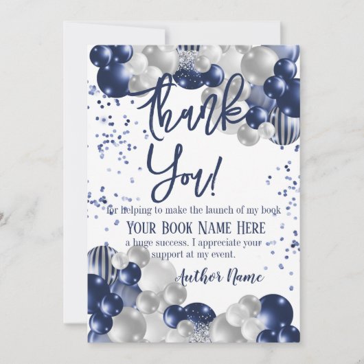 ブックの起動パーティーありがとうございます サンキューカード (正面)