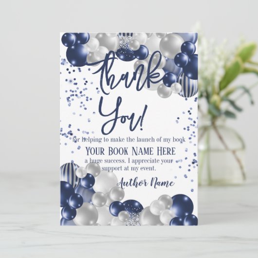 ブックの起動パーティーありがとうございます サンキューカード (スタンド正面)