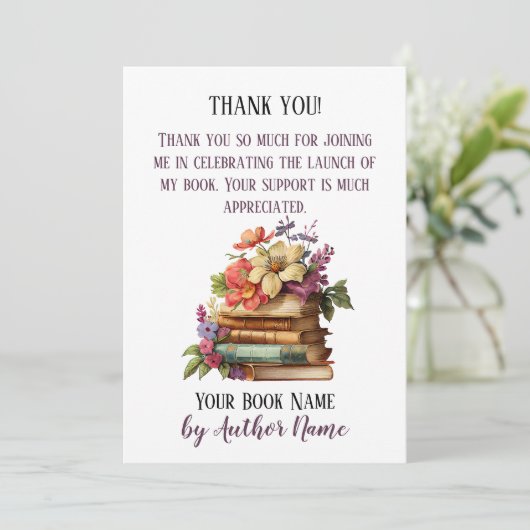 ブックの起動パーティーありがとうございます 招待状 (スタンド正面)