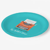 ブックの起動パーティータイプライター ペーパープレート (アングル)