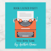 ブックの起動パーティータイプライター ワインラベル (シングルラベル)