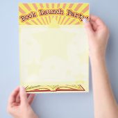 ブックの起動パーティーチラシ チラシ (手)