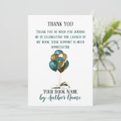 ブックの起動パーティーバルーンサンキューカード 招待状 (スタンド正面)