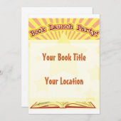 ブックの起動パーティー招待状 招待状 (正面/裏面)