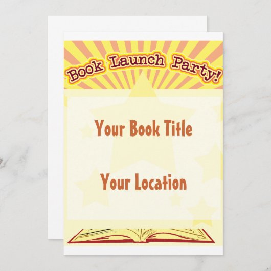 ブックの起動パーティー招待状 招待状 (正面/裏面)