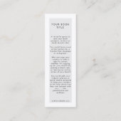 ブックの起動作家プロモーションミニブックマークカード スキニー名刺 (裏面)