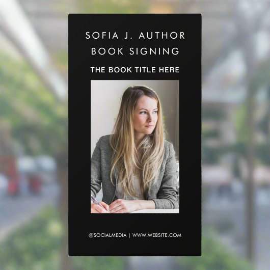 ブックの起動作家ライター写真プロモーションブラック ウィンドウサイン