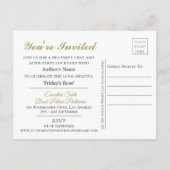 ブックの起動招待状のみ署名パーティの招待状 インビテーションポストカード (裏面)