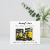 ブックの起動招待状のみ署名パーティの招待状 インビテーションポストカード (スタンド正面)