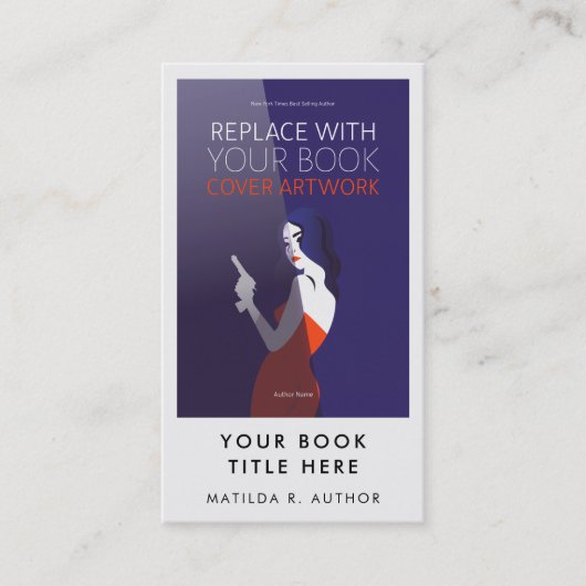 ブックの起動 |作家のプロモーションカバーのアートワーク 名刺 (正面)