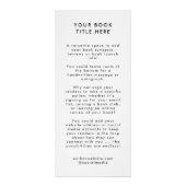 ブックの起動 |作家カバーのアートワークのプロモーション ラックカード (裏面)