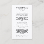 ブックの起動 | 作家プロモーションロゴデザイン 名刺 (裏面)