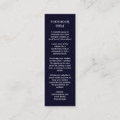 ブックの起動 | 作家ミニプロモーションデザイン スキニー名刺 (裏面)