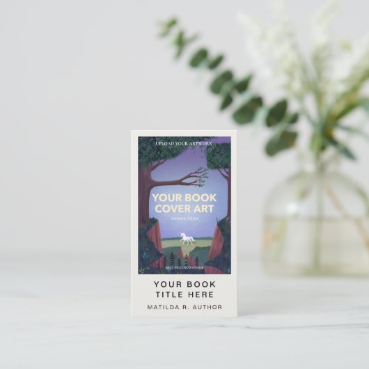 ブックの起動 |作家販促用ブックカバー 名刺 (スタンド正面)