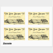 ブックはヴィンテージブックに属カスタムする蔵書票 長方形シール (シート)