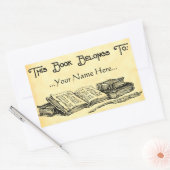 ブックはヴィンテージブックに属カスタムする蔵書票 長方形シール (封筒)