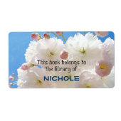 ブックは名前ラベルのライブラリに属している ラベル (正面)