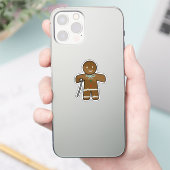 ブックやギフトのカスタムカットにぴったりなかわいいジンジャーブレッド シール (スマートフォン)